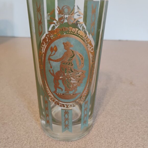 Cera Glass Vintage Athena Pattern Tall Tumbler/HiBall, set of 4 - Picture 5 of 5